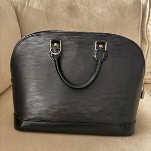 Louis Vuitton Alma Tote PM Black Leather Epi
